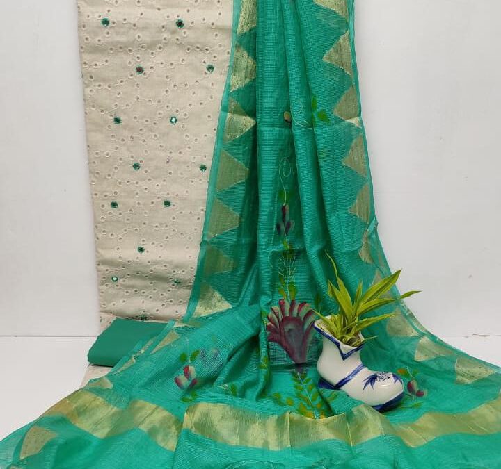 Cotton cutwork suits