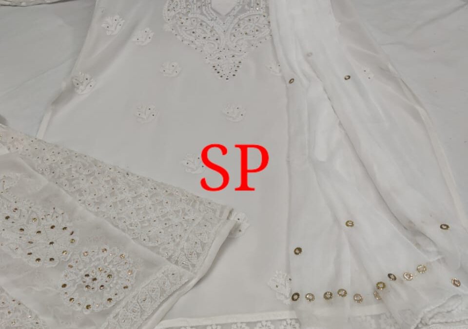 Chikan kurti with sharara.