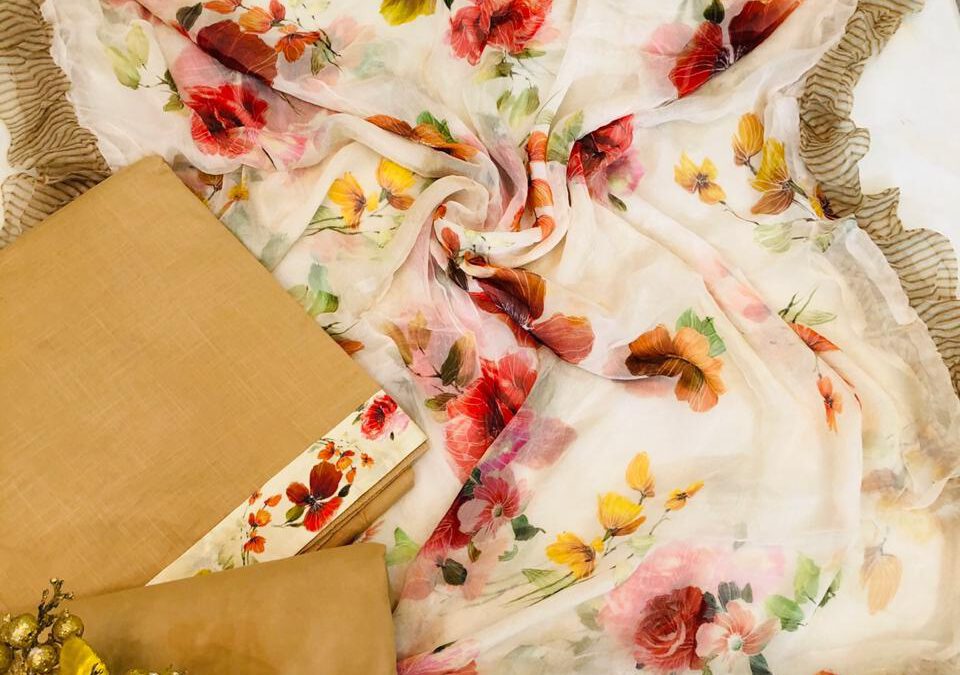 Cotton suits with digital printed dupatta.