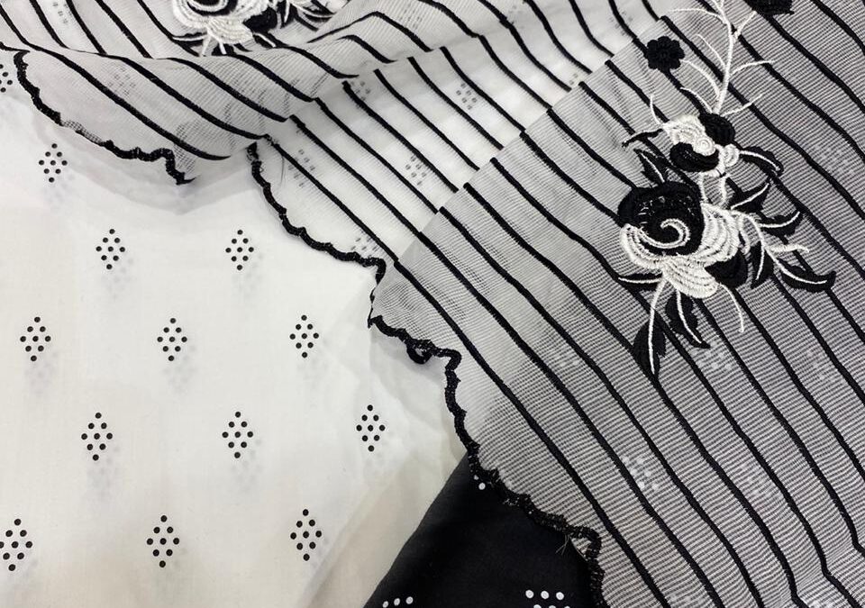 Glace cotton printed suits.