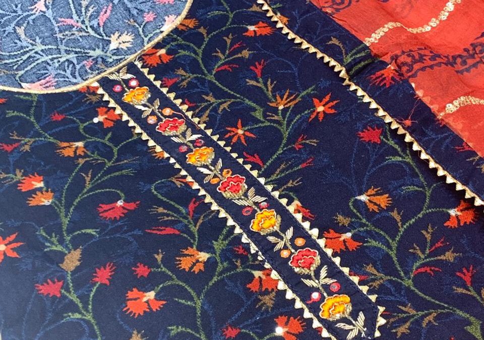 Pure cotton rayon semistitched suits with work.