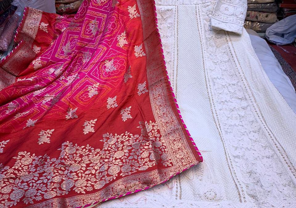 Lucknowi one piece with dupatta