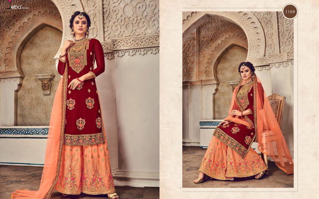 Blooming georgette embroidered semistitched suits