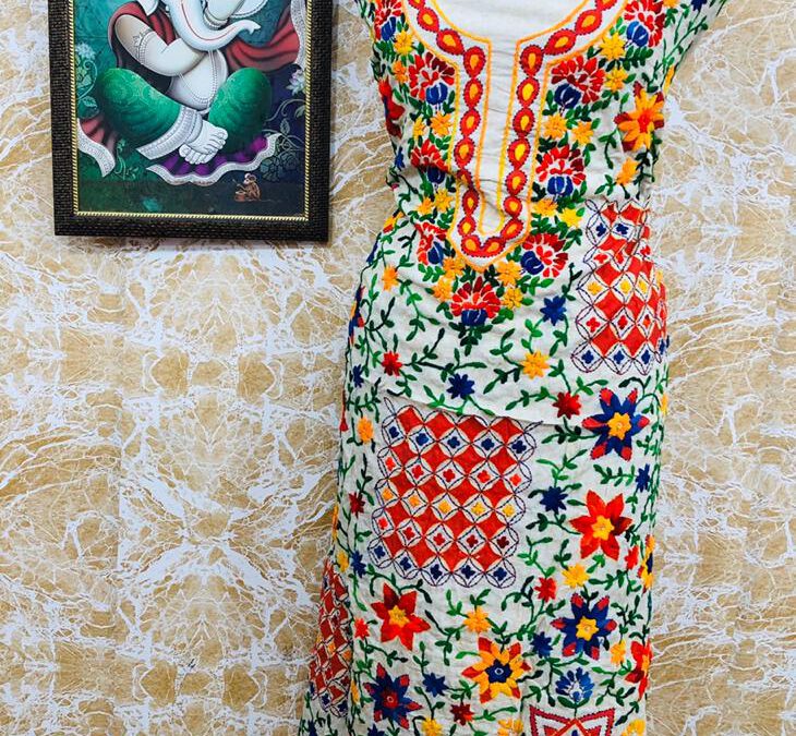 Handcrafted kurti fabric