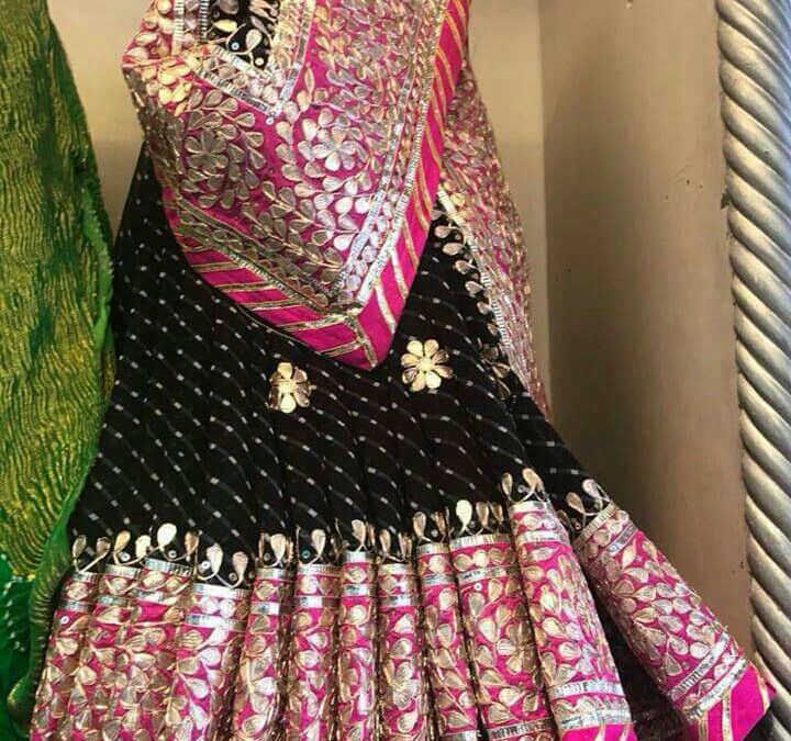 Georgette bandhej print saree.