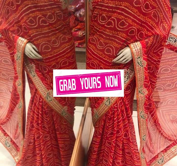 Georgette bandhej sarees