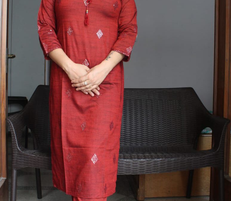 Branded kurti-palazo set