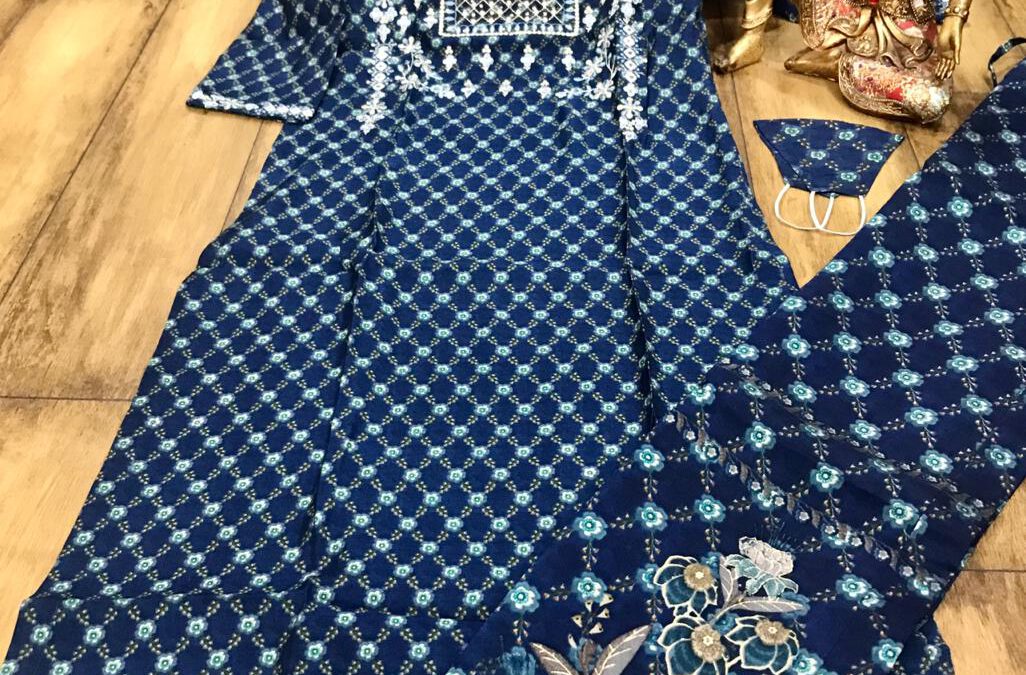 Muslin kurti-palazo set.