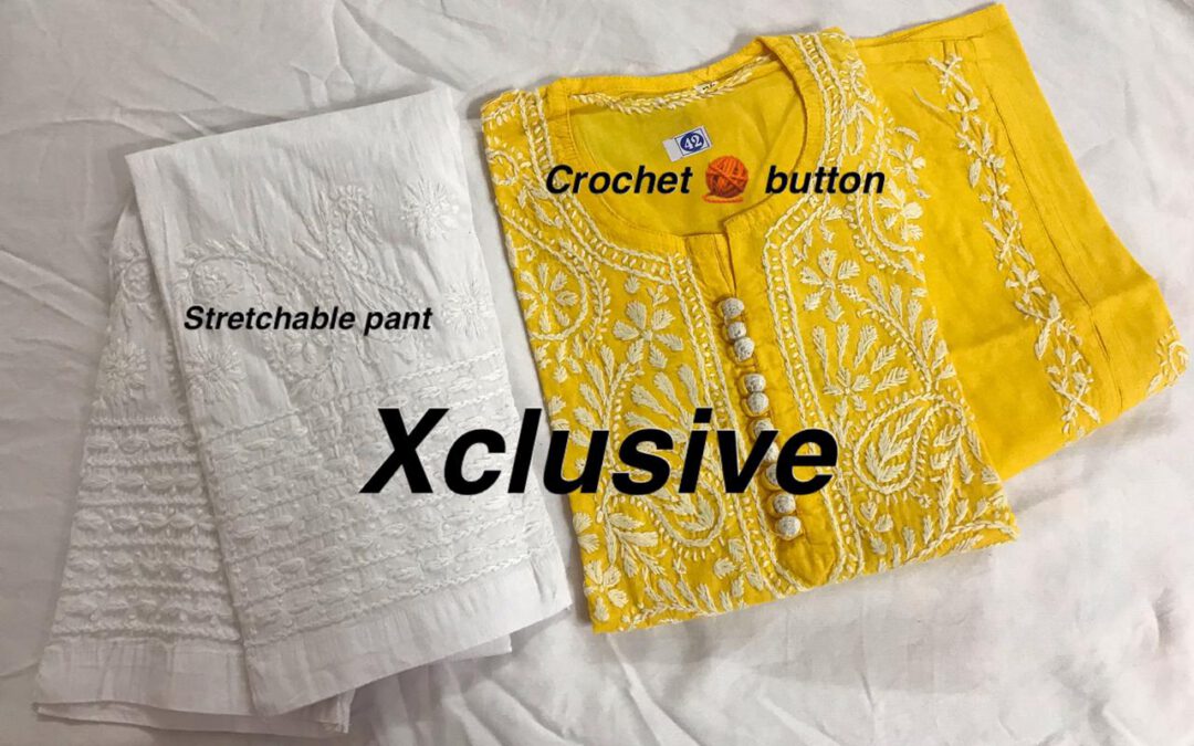 Handwork kurti with pant.