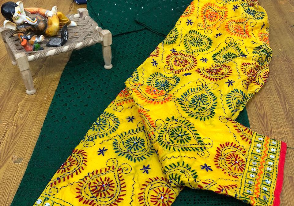 Chikan kurti with palazo.
