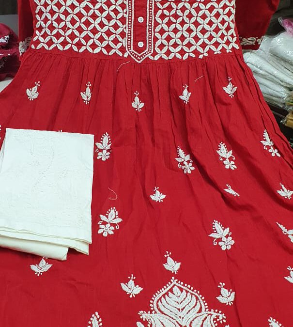 Chikankari gown