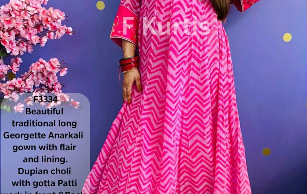 Long anarkali kurtis.