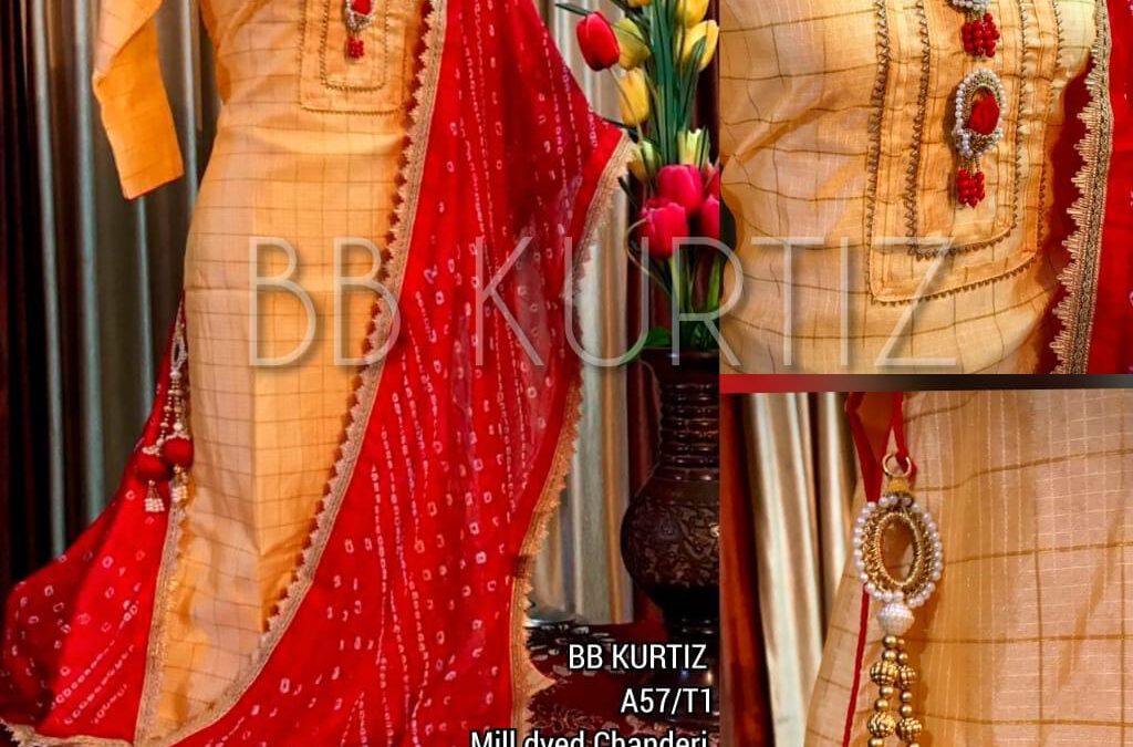 Kurti with duppatta.