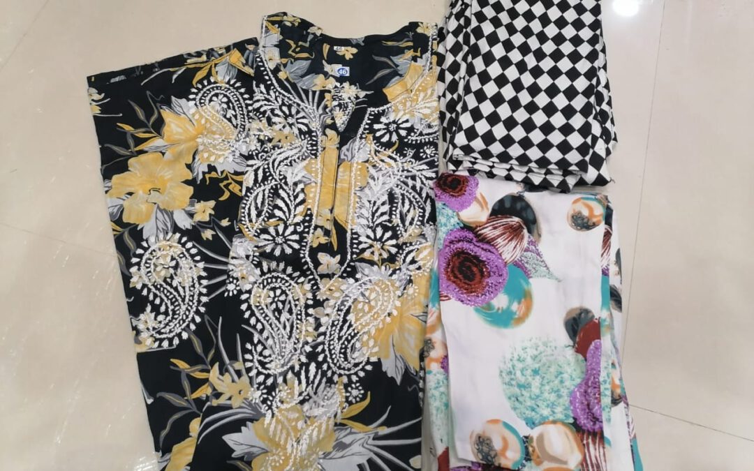 Chikan kurti with pants