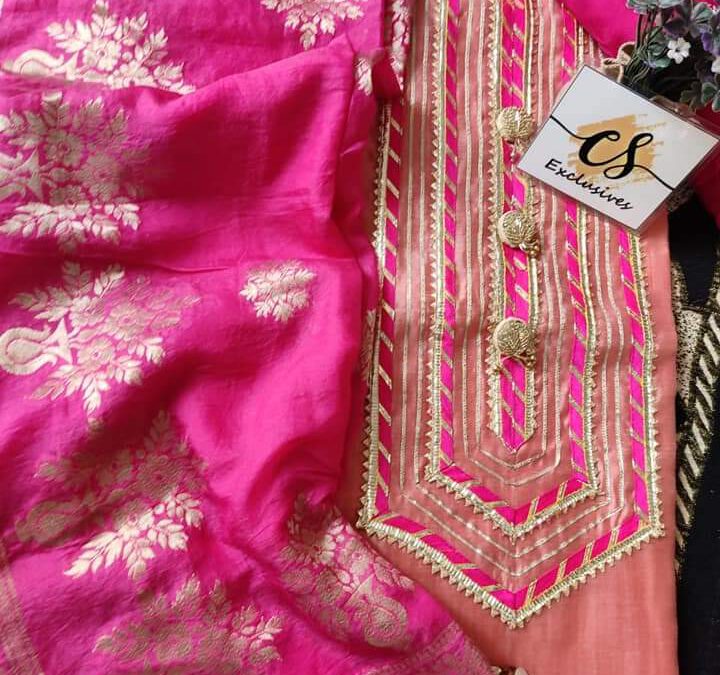 Pure chanderi suits.