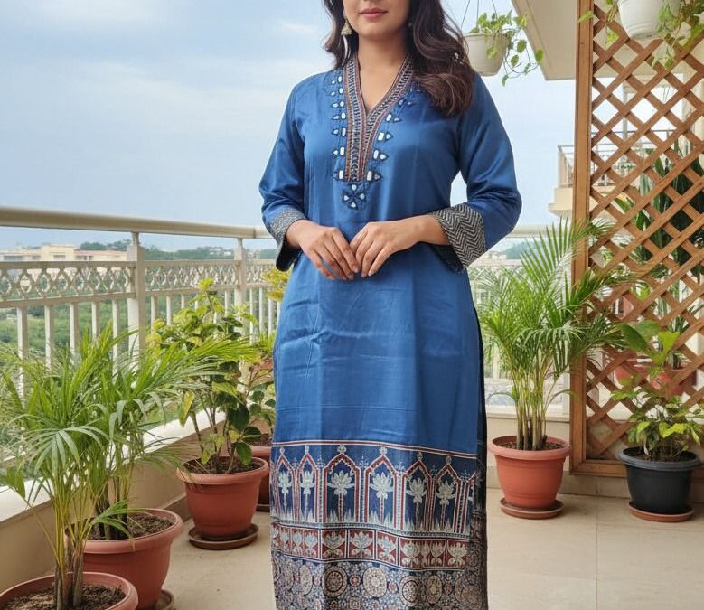 Mirror work kurtis.
