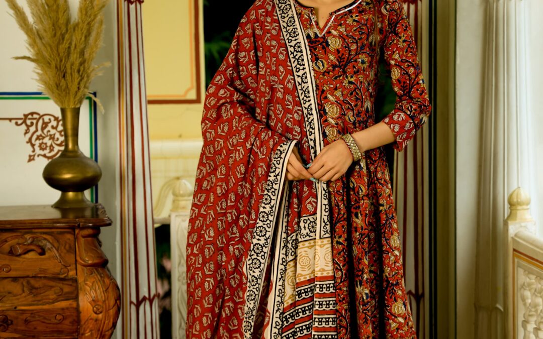 Anarkali kurti sets.